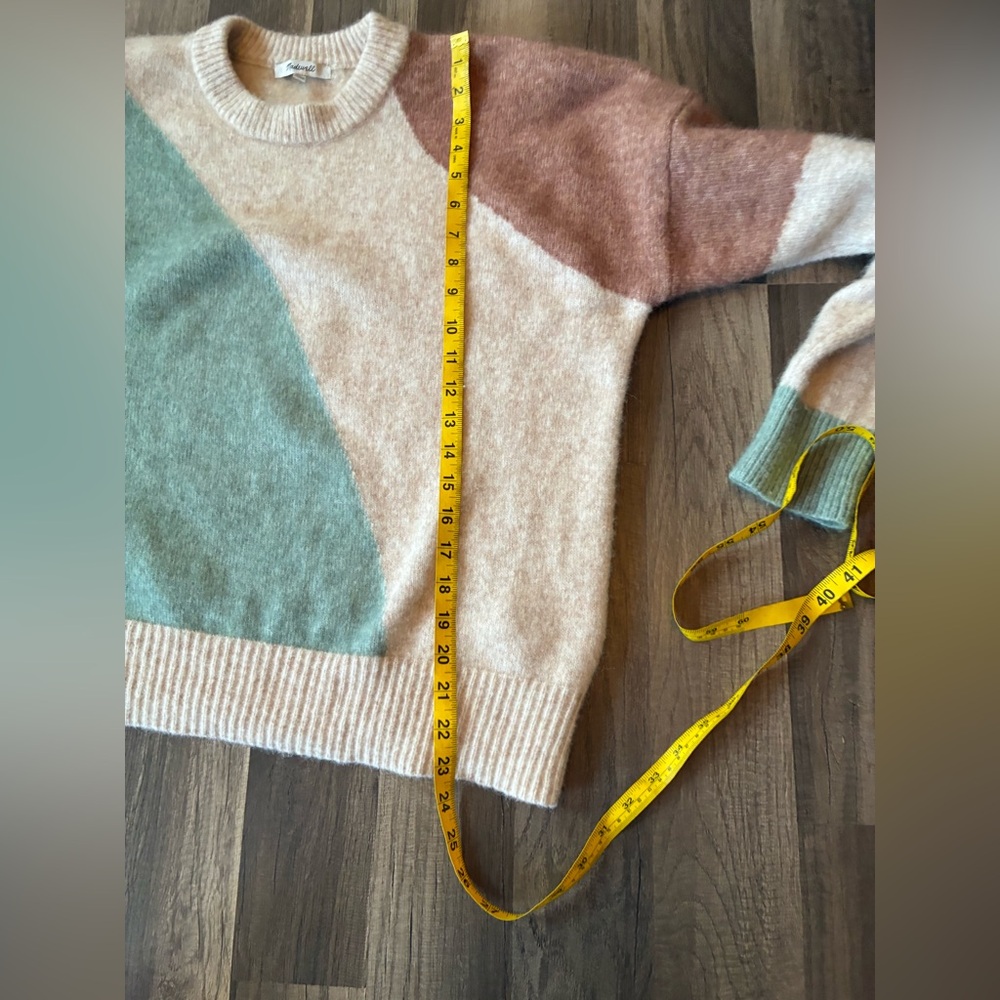 Madewell Cedarbrook Pullover Sweater in Colorblock Size Large - Picture 9 of 13